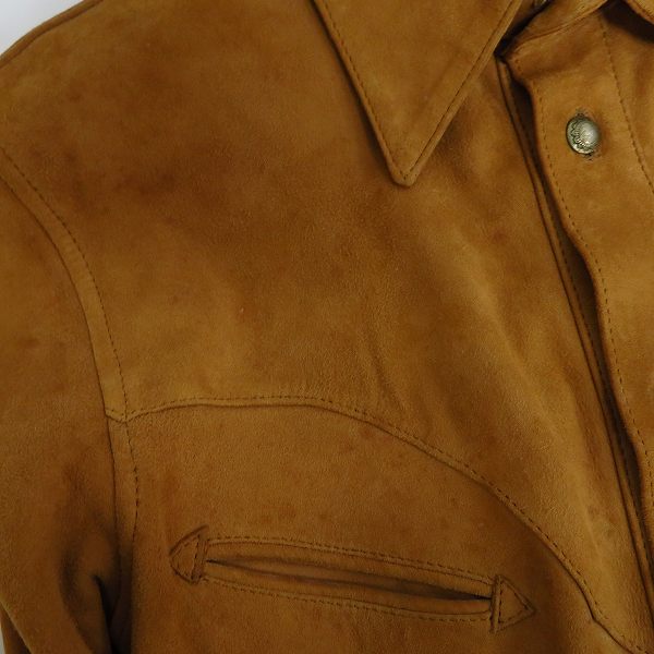 実際に弊社で買取させて頂いたBACKLASH/バックラッシュ シープレザー コンチョボタン ウェスタンシャツ 1223-02/2の画像 5枚目