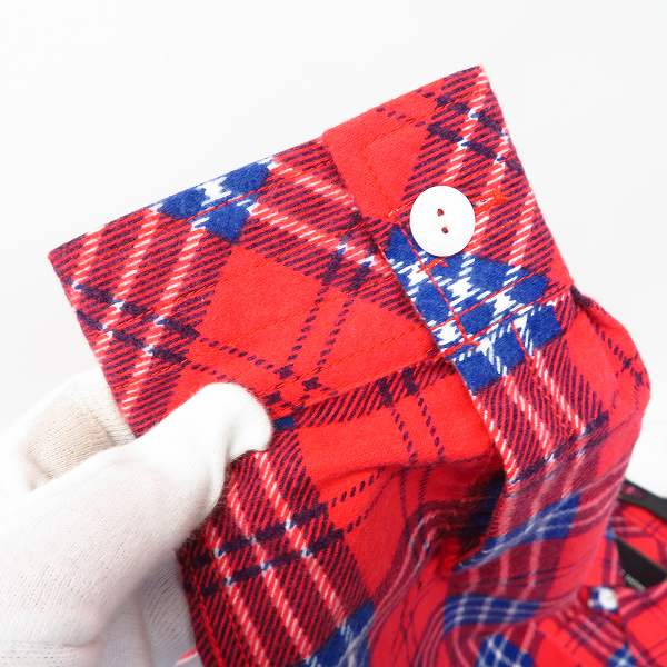 実際に弊社で買取させて頂いた【未使用】NUMBER (N)INE/ナンバーナイン16aw チェック ネルシャツ F16-NS013/3の画像 4枚目