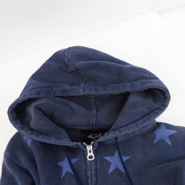 実際に弊社で買取させて頂いたMARBLES/マーブルズ スター ジップアップパーカー ネイビーの画像 3枚目