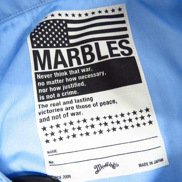 実際に弊社で買取させて頂いたMARBLES/マーブルズ ワッペン刺繍 半袖シャツの画像 2枚目