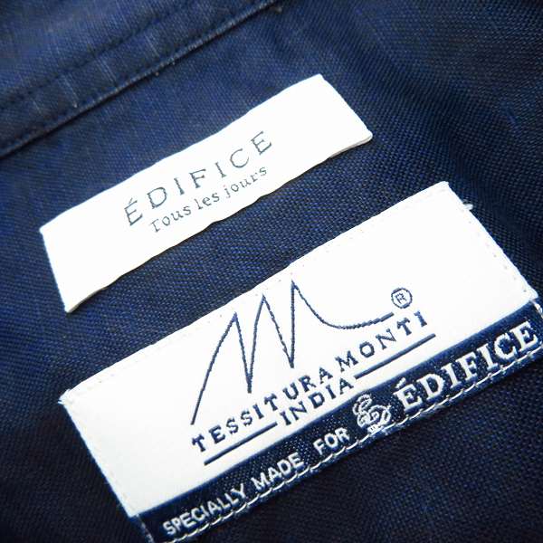 実際に弊社で買取させて頂いたEDIFICE/エディフィス TESSITURA MONTI コットンリネンシャツ/48の画像 2枚目