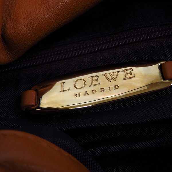 実際に弊社で買取させて頂いたLOEWE/ロエベ レザー ハンドバッグ ブラウンの画像 4枚目