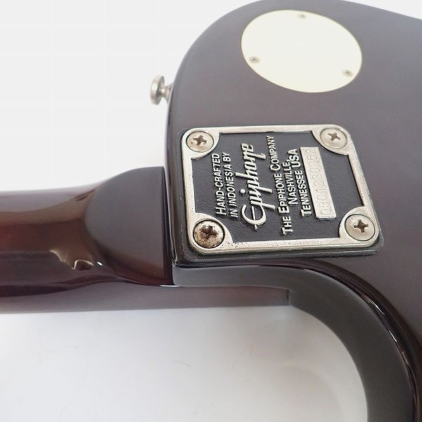 実際に弊社で買取させて頂いた★Epiphone/エピフォン Les Paul 100/レスポール Vintage Sunburst 2ND CLASS ボルトオンネックの画像 8枚目