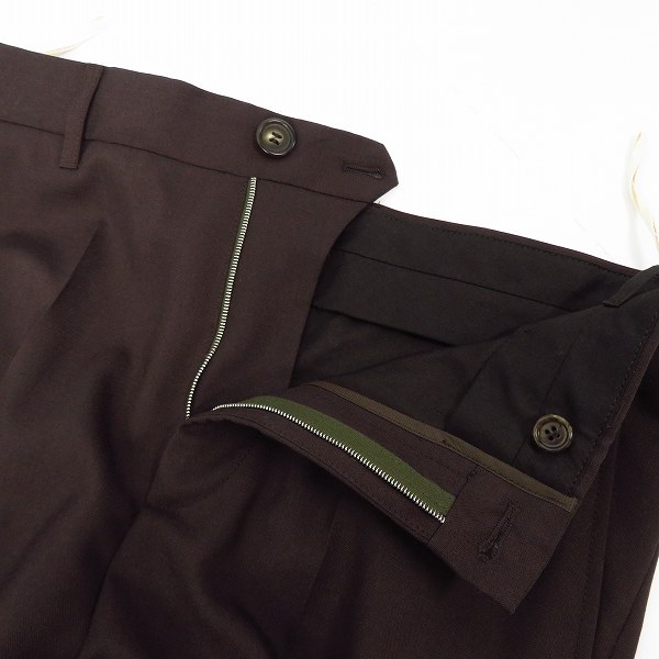 実際に弊社で買取させて頂いたMARNI/マルニ ウール スラックスパンツ ブラウン/46の画像 5枚目