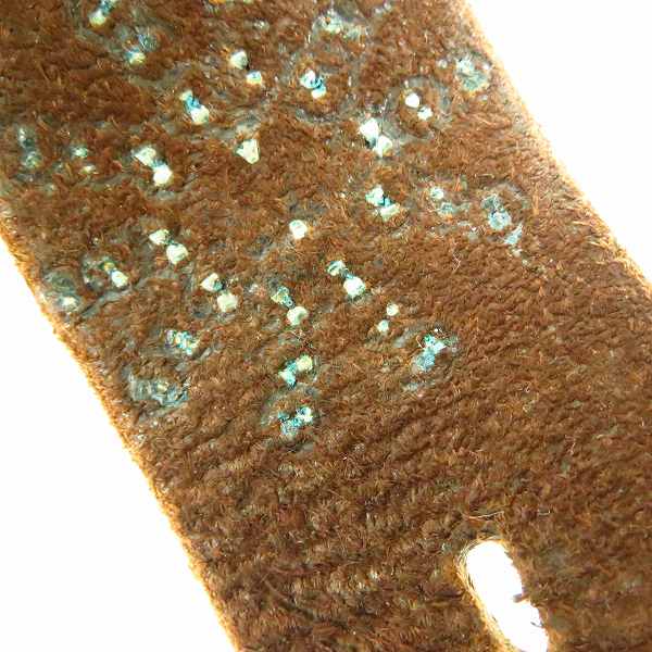 実際に弊社で買取させて頂いたHTC/Hollywood Trading Company/エイチティーシー レザーベルト レザー切り替え スタッズ/ストーン ブラウン系の画像 7枚目