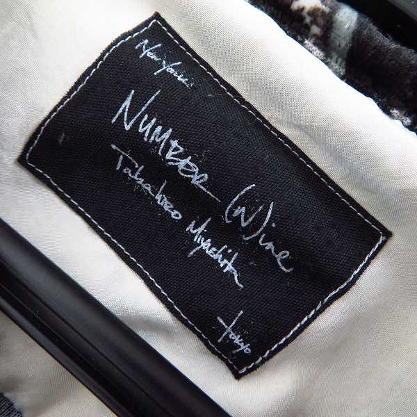 実際に弊社で買取させて頂いたNUMBER (N)INE/ナンバーナイン ペイズリー柄 ベロアシャツ/4の画像 2枚目