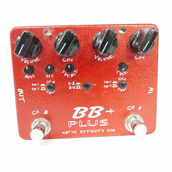 実際に弊社で買取させて頂いた【難あり】XOTIC/エキゾティック BB +/Plus ギター用 2ch プリアンプ エフェクター【動作確認済】の画像 0枚目