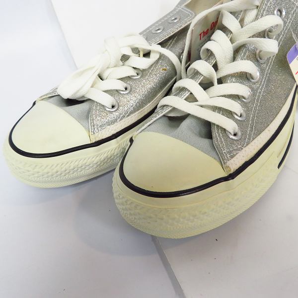 実際に弊社で買取させて頂いたCONVERSE/コンバース ALL STAR GLITTEST OX /オールスター シルバー　スニーカー 1P808/27.0の画像 6枚目