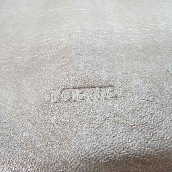 実際に弊社で買取させて頂いたLOEWE/ロエベ レザー ハンドバッグ ゴールドの画像 4枚目