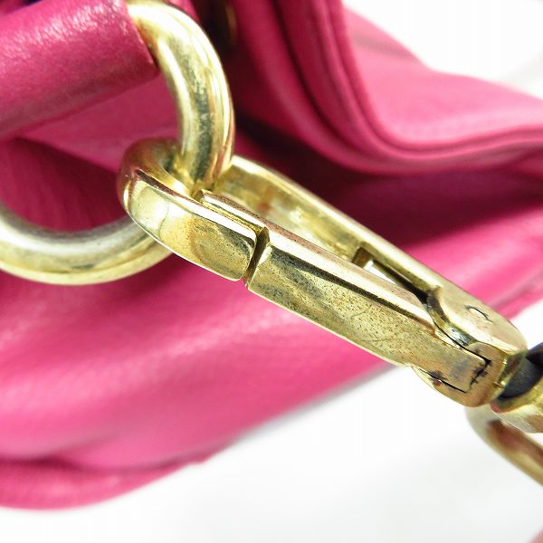 実際に弊社で買取させて頂いたJIMMY CHOO/ジミーチュウ ロゴプレート ロザリー レザーハンドバッグの画像 7枚目