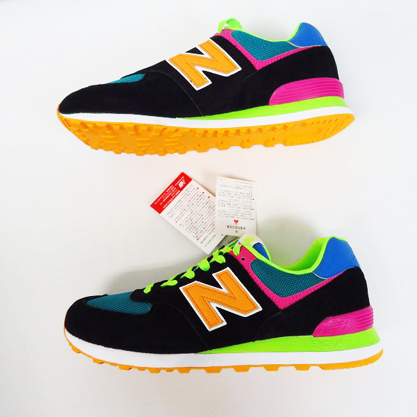 実際に弊社で買取させて頂いた【未使用】NEW BALANCE/ニューバランス atomos/アトモス 別注 マルチカラー スニーカー ML574MA2/29の画像 3枚目