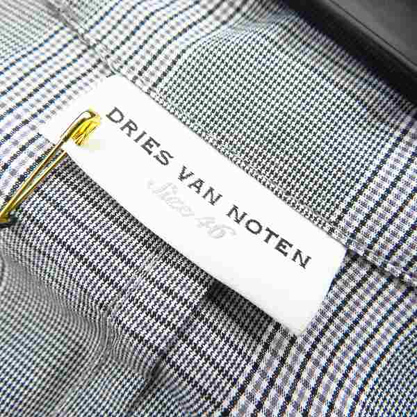 実際に弊社で買取させて頂いた【未使用】DRIES VAN NOTEN/ドリスヴァンノッテン BOXER 9168 チェックジャケット/46の画像 2枚目
