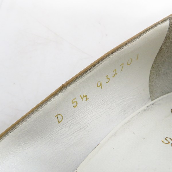 実際に弊社で買取させて頂いた【難有り】Christian Dior/クリスチャンディオール レザー ピンヒールシューズ 5.5の画像 5枚目