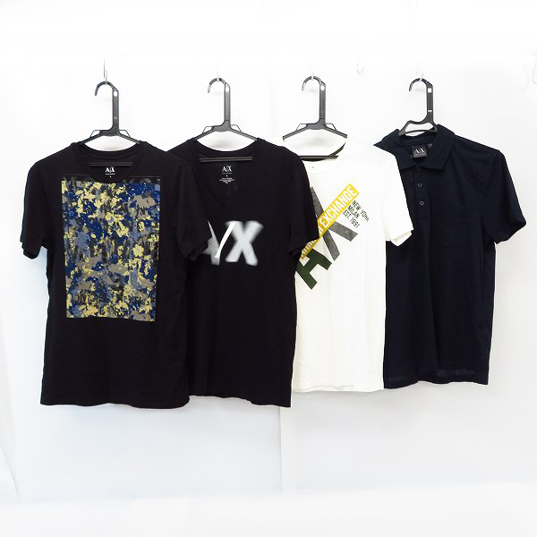 実際に弊社で買取させて頂いたARMANI EXCHANGE/アルマーニエクスチェンジ  プリントカットソー/ポロシャツ トップス 4点セット SIZE：S/M
