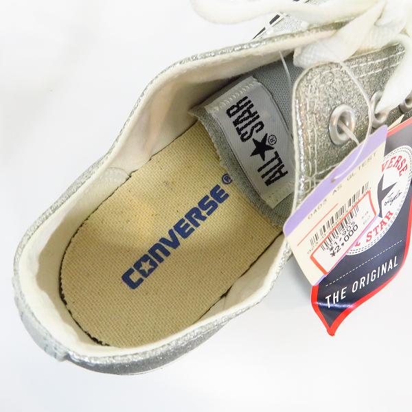 実際に弊社で買取させて頂いたCONVERSE/コンバース ALL STAR GLITTEST OX /オールスター シルバー　スニーカー 1P808/27.0の画像 4枚目
