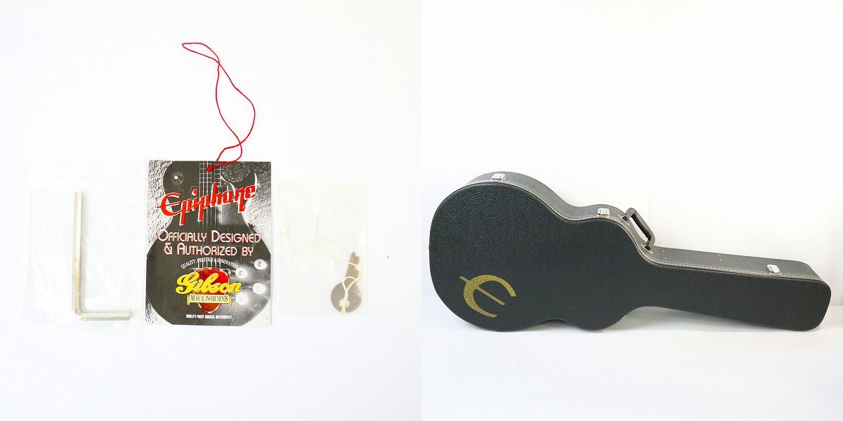 実際に弊社で買取させて頂いた★Epiphone/エピフォン ES-295 VT MG フルアコ エレキギター ハードケース付きの画像 9枚目