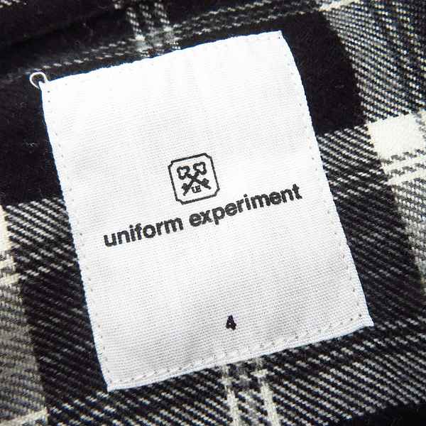 実際に弊社で買取させて頂いたuniform experiment/ユニフォームエクスペリメント CUT OFF REGULAR COLLAR フランネルシャツ UE-189020 4の画像 2枚目