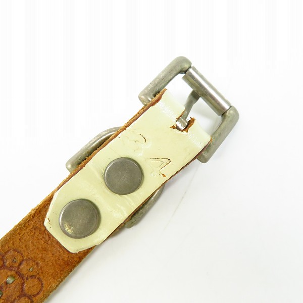 実際に弊社で買取させて頂いたHTC/Hollywood Trading Company/エイチティーシー レザーベルト スリム スタッズ/ストーン ホワイトの画像 2枚目