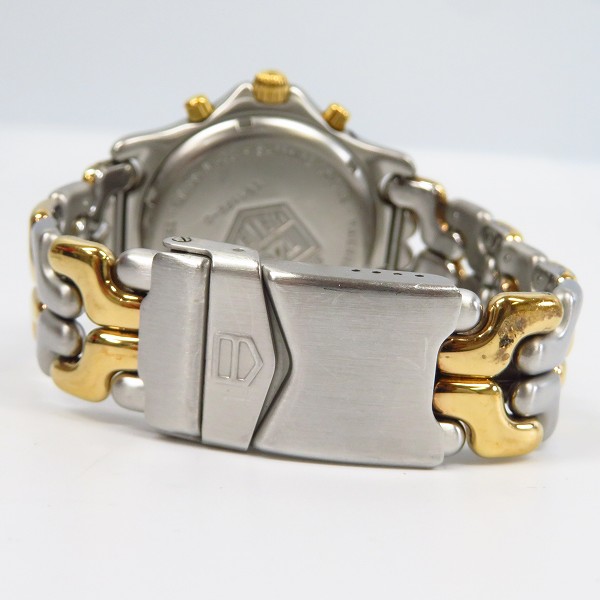 実際に弊社で買取させて頂いた【ジャンク/機械不良品】TAG HEUER/タグ・ホイヤー セルシリーズ アイルトン・セナモデル  クロノグラフ クォーツ腕時計 CG1122の画像 2枚目