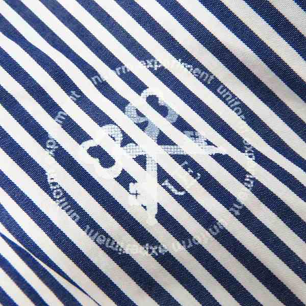 実際に弊社で買取させて頂いたuniform experiment/ユニフォームエクスペリメント 14SS 袖チェック切替ストライプシャツ UE-140071/1の画像 3枚目