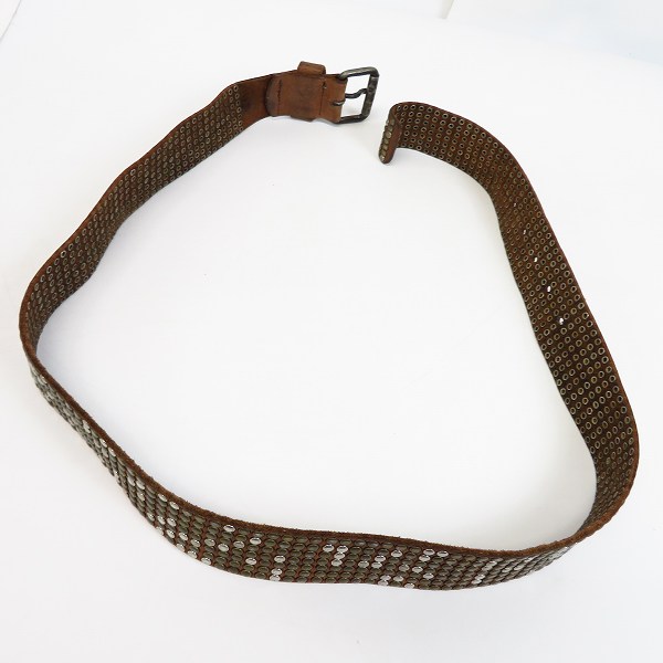 実際に弊社で買取させて頂いたHTC/Hollywood Trading Company/エイチティーシー 7連スタッズ レザーベルト の画像 6枚目