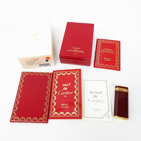 実際に弊社で買取させて頂いたCartier/カルティエ トリニティガスライター バーガンディの画像 4枚目