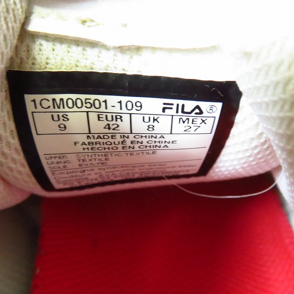 実際に弊社で買取させて頂いたFILA/フィラ Ray/レイ ダッドシューズ/スニーカー 1CM00501-109/27の画像 5枚目