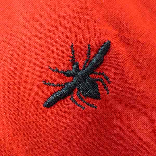 実際に弊社で買取させて頂いたDIOR HOMME/ディオールオム BEE刺繍 7H3362780010 半袖Tシャツ レッド/Sの画像 3枚目