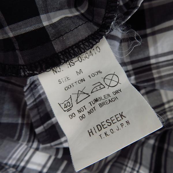 実際に弊社で買取させて頂いたHIDEANDSEEK/ハイドアンドシーク 半袖 チェックシャツ HS-050410/Mの画像 3枚目
