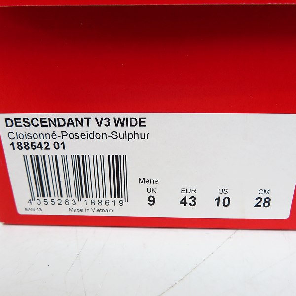 実際に弊社で買取させて頂いた【未使用】PUMA/プーマ DESCENDANT V3 WIDE スニーカー 188542-01/28の画像 7枚目