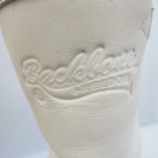 実際に弊社で買取させて頂いたBACKBONE/バックボーン レザーエンジニアブーツ ホワイト size：41 の画像 7枚目