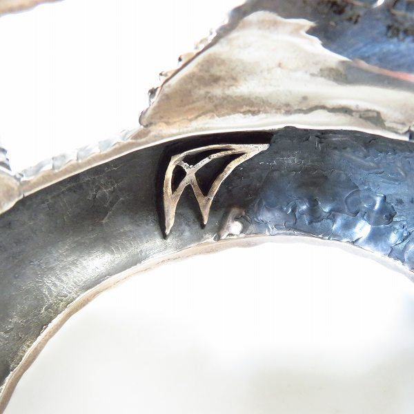 実際に弊社で買取させて頂いた【ギャラ付】CRAZY PIG/クレイジーピッグ ラージラトルスネークバングルの画像 4枚目