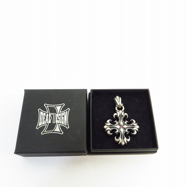 実際に弊社で買取させて頂いたDEAL DESIGN/ディールデザイン グランドリリークロスペンダント ｗ/ストーンの画像 5枚目