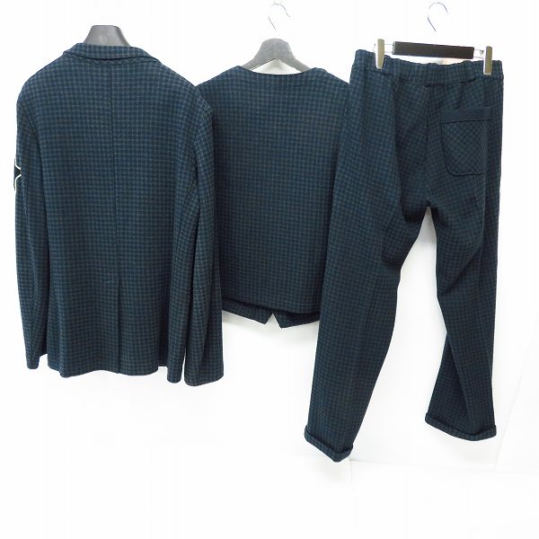 実際に弊社で買取させて頂いたHYDROGEN/ハイドロゲン スリーピースセットアップ ジャケット/パンツ/ベスト ウール Lの画像 1枚目