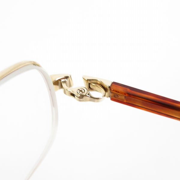 実際に弊社で買取させて頂いた999.9/フォーナインズ アスタリスク  度入り ハーフリム メガネ/眼鏡/アイウェア S-82Tの画像 6枚目