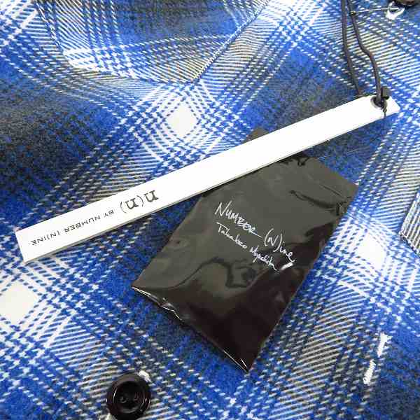 実際に弊社で買取させて頂いた【未使用】NUMBER (N)INE/ナンバーナイン 09SS チェックネルシャツ NNS-S903/2の画像 4枚目