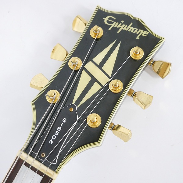 実際に弊社で買取させて頂いた★Epiphone/エピフォン Les Paul Custom/レスポール カスタム エレキギター 日本製 ソフトケース付きの画像 1枚目