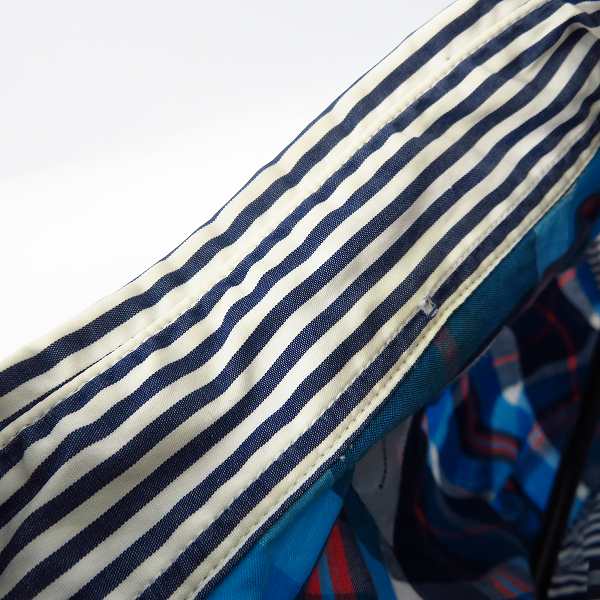 実際に弊社で買取させて頂いたuniform experiment/ユニフォームエクスペリメント 14SS 袖チェック切替ストライプシャツ UE-140071/1の画像 7枚目