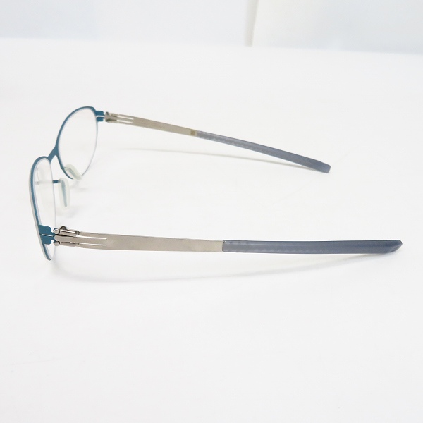 実際に弊社で買取させて頂いたic! berlin/アイシーベルリン 眼鏡/メガネフレーム/アイウェア Rossana P 863424 ブルーグリーン系の画像 2枚目