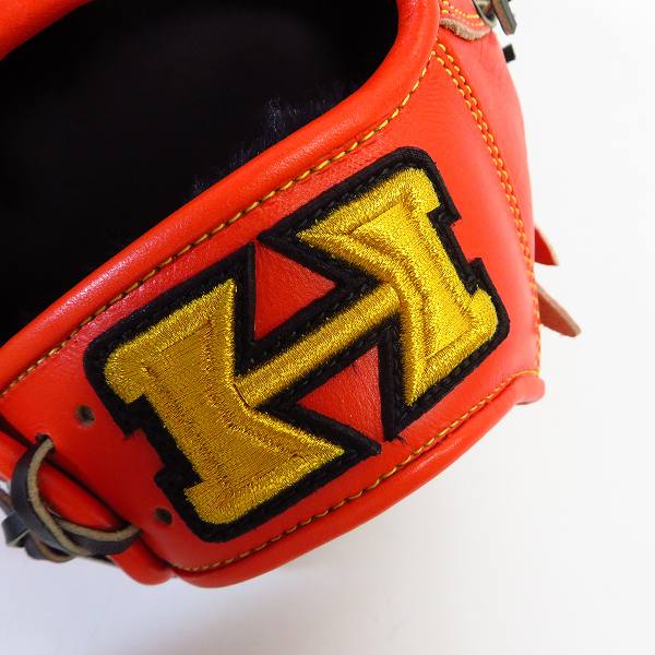 実際に弊社で買取させて頂いたHi-GOLD/ハイゴールド 軟式用グラブ/グローブ 己極シリーズ 三塁手/オールポジション用 OKG-6125の画像 4枚目