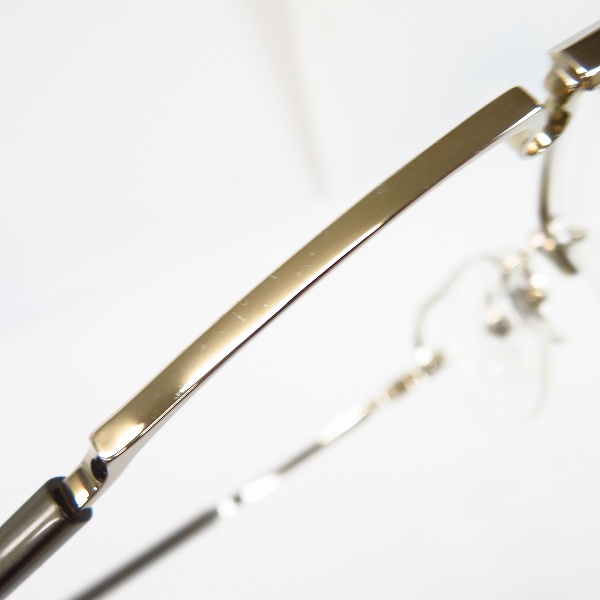 実際に弊社で買取させて頂いた999.9/フォーナインズ メガネフレーム O-32T オーバル型/シルバーの画像 7枚目