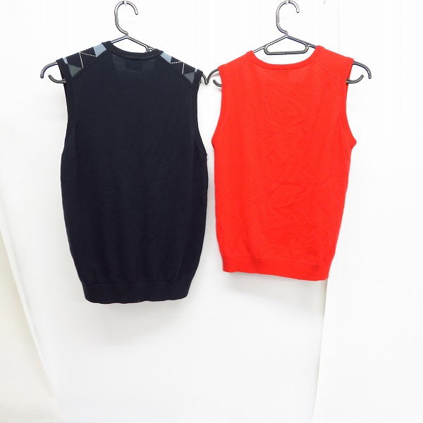 実際に弊社で買取させて頂いたLACOSTE/ラコステ ワンポイントロゴ ニットベスト size：2/40 2点セットの画像 1枚目