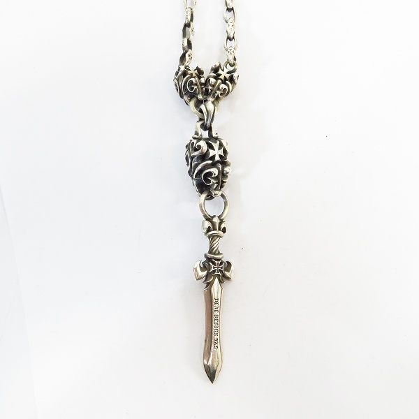 実際に弊社で買取させて頂いた【カスタム】DEAL DESIGN/ディールデザイン グランドライオンノッカー ２ライオン ドロップソード ネックレスの画像 2枚目