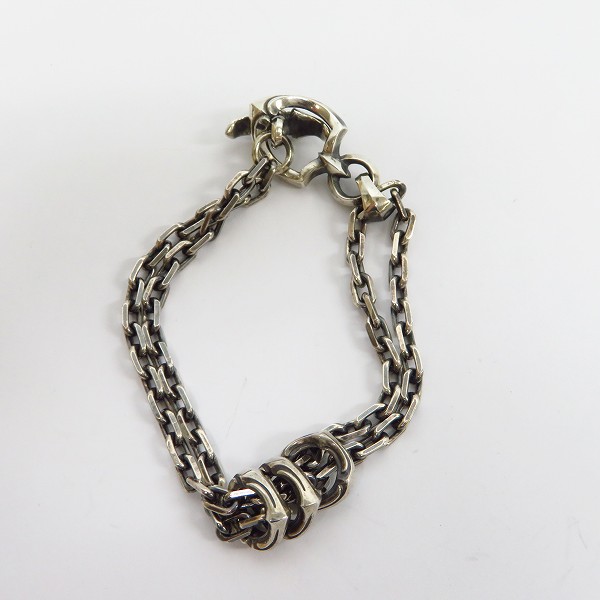 実際に弊社で買取させて頂いたLOUD STYLE DESIGN/ラウドスタイルデザイン LSD 2連チェーン ブレスレット/Braceletの画像 2枚目