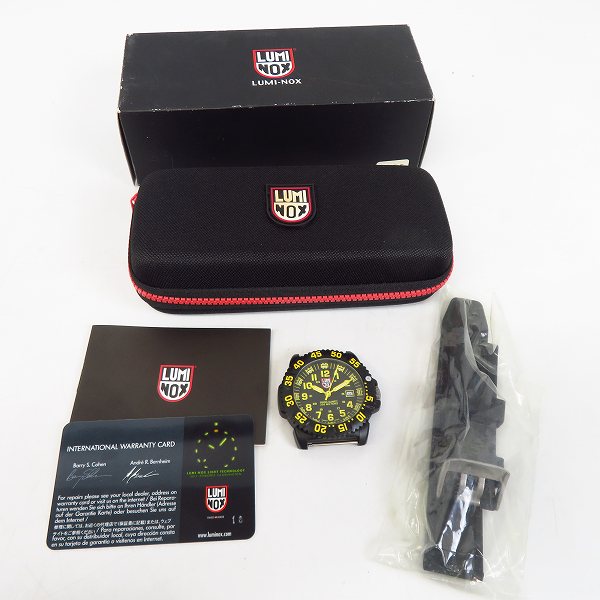 実際に弊社で買取させて頂いたLUMINOX/ルミノックス ネイビーシールズ 3050/3950 腕時計 ブラック×イエロー 3055【動作未確認】の画像 4枚目