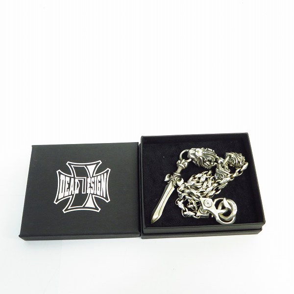 実際に弊社で買取させて頂いた【カスタム】DEAL DESIGN/ディールデザイン グランドライオンノッカー ２ライオン ドロップソード ネックレスの画像 7枚目