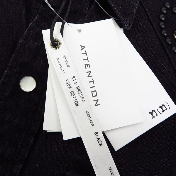 実際に弊社で買取させて頂いた 【未使用】NUMBER (N)INE/ナンバーナイン スタッズ デニムウエスタンシャツ S14-NNS002/4の画像 7枚目