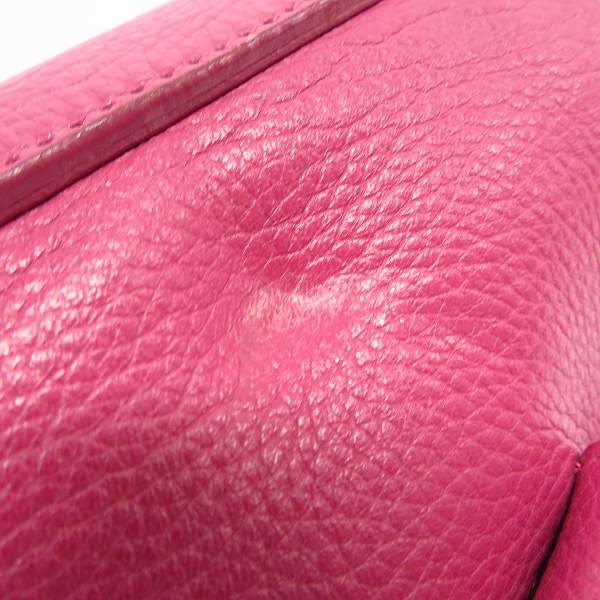 実際に弊社で買取させて頂いたJIMMY CHOO/ジミーチュウ ロゴプレート ロザリー レザーハンドバッグの画像 4枚目