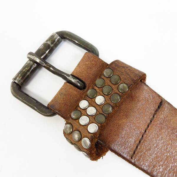 実際に弊社で買取させて頂いたHTC/Hollywood Trading Company/エイチティーシー 7連スタッズ レザーベルト の画像 1枚目