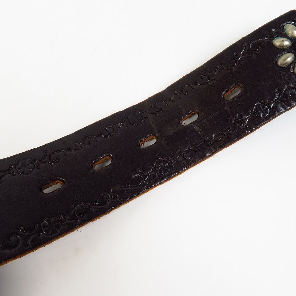 実際に弊社で買取させて頂いたHTC/Hollywood Trading Company/エイチティーシー レザーベルト スタッズ ブラックの画像 7枚目
